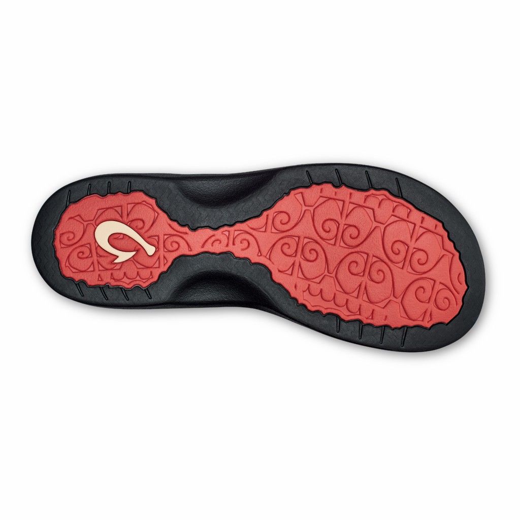 Olukai Women's Ohana Flip Flop - Hot Coral / Black US827-536